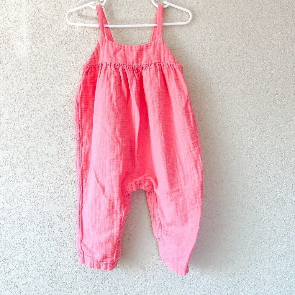 Nordstrom Organic Cotton Pink Romper, Size 12M